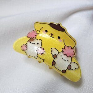 NWT Sanrio POMPOMPURIN Hello Kitty friend Hair Claw Kawaii Japanese Anime